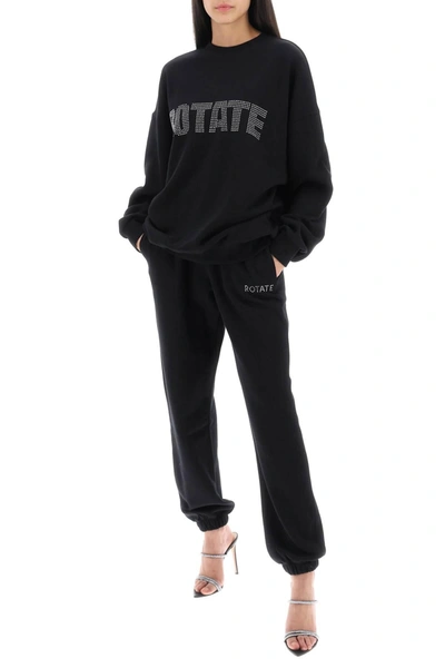 Shop Rotate Birger Christensen Rotate Joggers With Crystal Logo