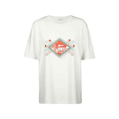 Shop Saint Laurent Cotton Logo T Shirt