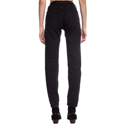 Shop Saint Laurent Distressed Denim Jeans