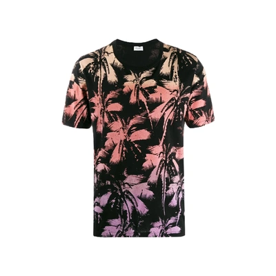 Shop Saint Laurent Palm Print Cotton T Shirt