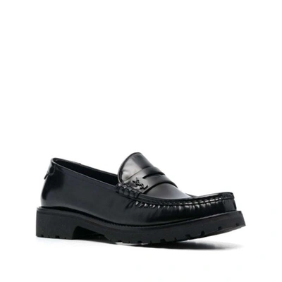 Shop Saint Laurent Oxford Leather Loafers