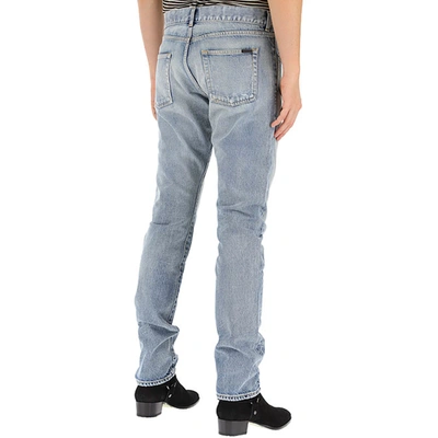 Shop Saint Laurent Slim Cotton Denim Jeans