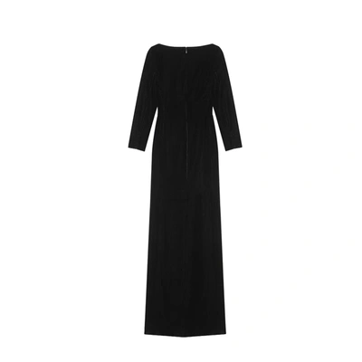 Shop Saint Laurent Velvet Long Dress
