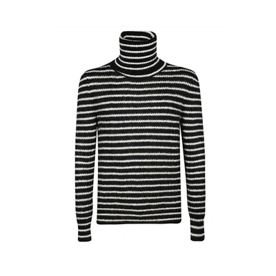 Shop Saint Laurent Wool Striped Sweater