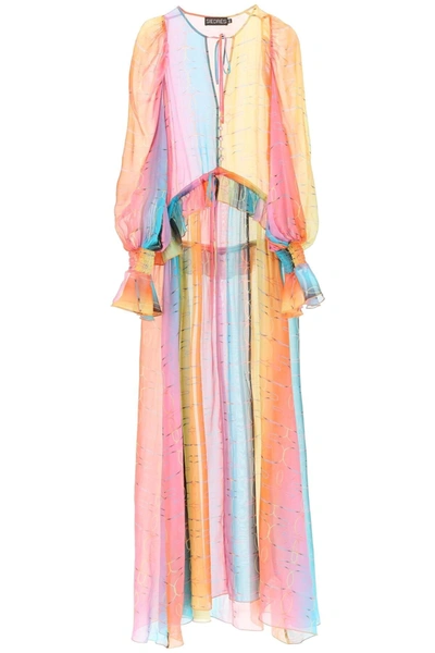 Shop Siedres 'alora' Long Silk Chiffon Dress