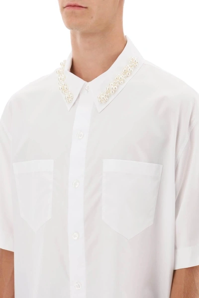 Shop Simone Rocha Oversize Shirt With Pearls