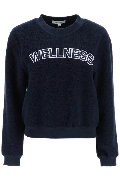 Shop Sporty And Rich Sporty Rich Sherpa Fleece Crew Neck Sweatshirt