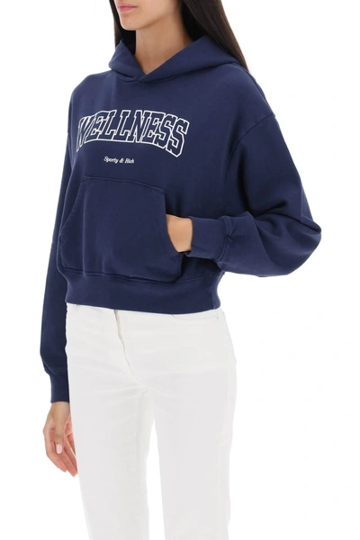 Shop Sporty And Rich Sporty Rich Wellness Cropped Hoodie