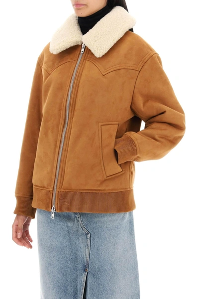 Shop Stand Studio Lillee Eco Shearling Bomber Jacket