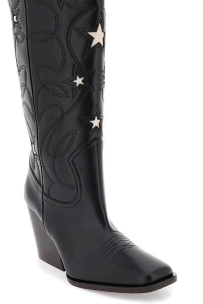 Shop Stella Mccartney Stella Mc Cartney Texan Boots With Star Embroidery