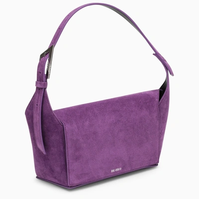 Shop Attico The  7/7 Purple Suede Bag