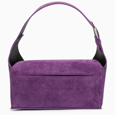 Shop Attico The  7/7 Purple Suede Bag