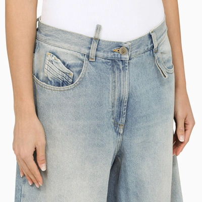 Shop Attico The  Light Blue Jeans With Cut Out