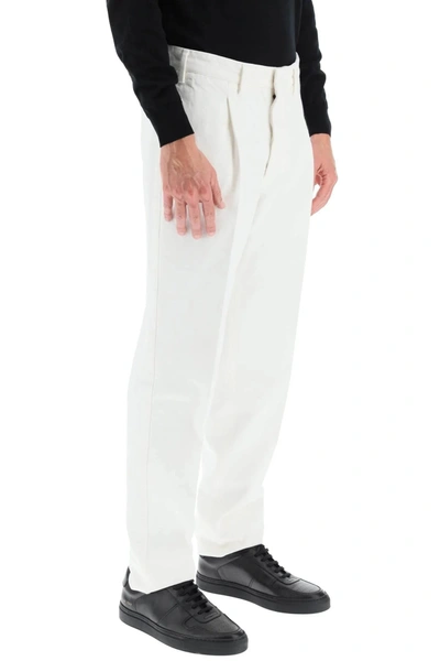 Shop The Gigi 'tongat' Denim Chino Pants  White Cotton
