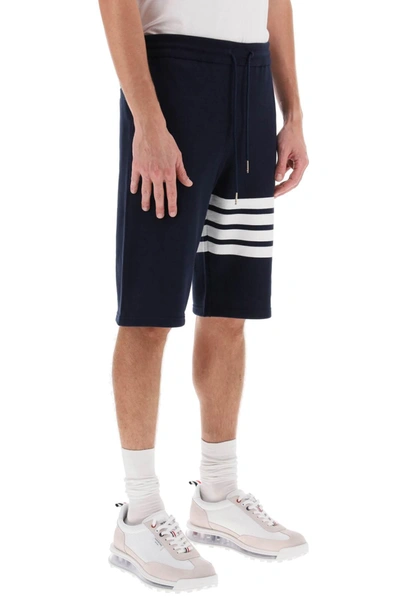 Shop Thom Browne 4 Bar Sweatshorts