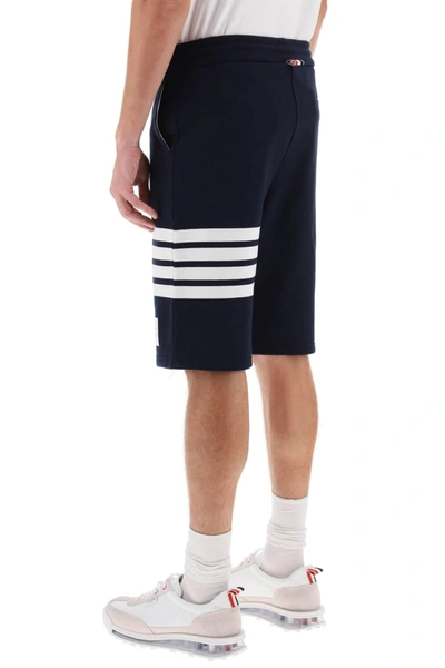 Shop Thom Browne 4 Bar Sweatshorts