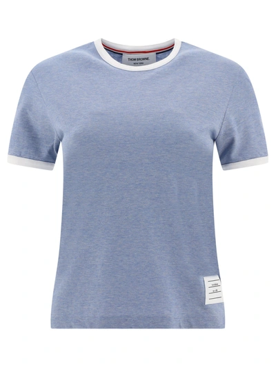 Shop Thom Browne Contrasting Profiles T Shirt