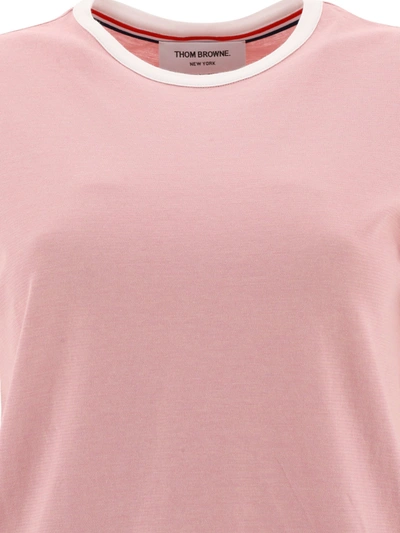 Shop Thom Browne Contrasting Profiles T Shirt