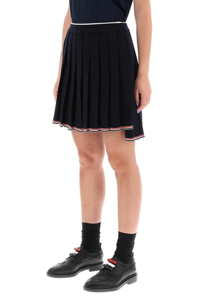 Shop Thom Browne Knitted Pleated Mini Skirt