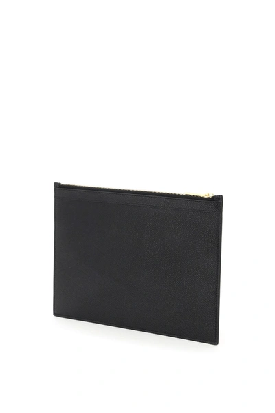 Shop Thom Browne Leather Medium Document Holder Pouch