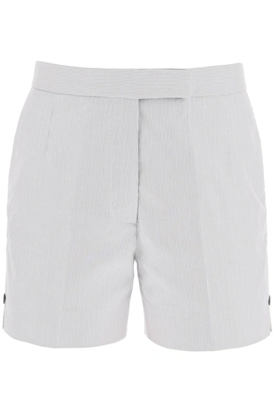 Shop Thom Browne Shorts With Pincord Motif