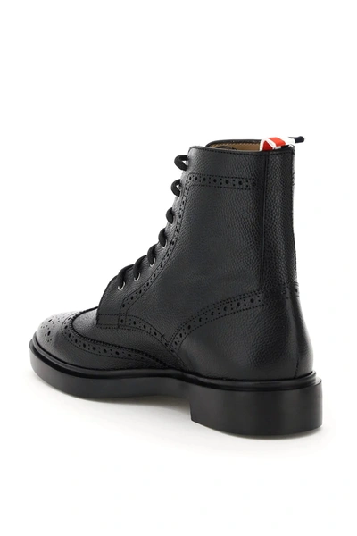 Shop Thom Browne Wingtip Brogue Ankle Boots