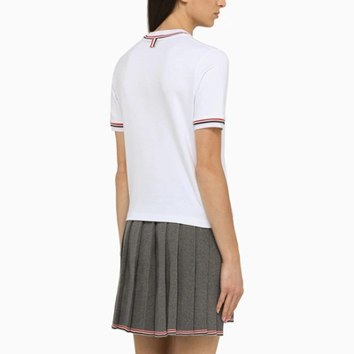 Shop Thom Browne White Crew Neck T Shirt With Patch