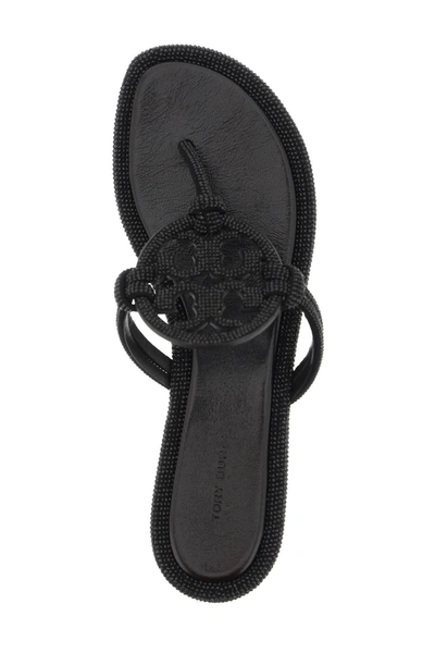 Shop Tory Burch Pavé Leather Thong Sandals