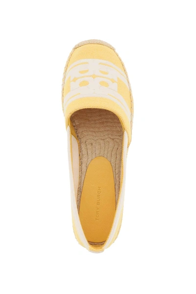 Shop Tory Burch Striped Espadrilles With Double T