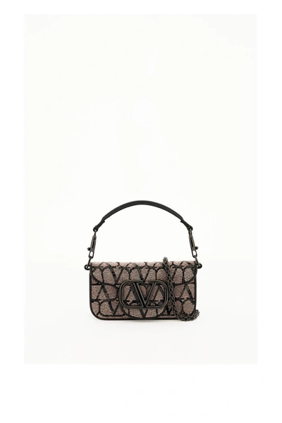 Shop Valentino Garavani 'locò' Small Shoulder Bag With Toile Iconographe Embroidery