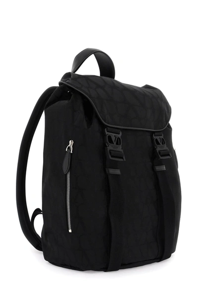 Shop Valentino Garavani Black Iconographe Backpack