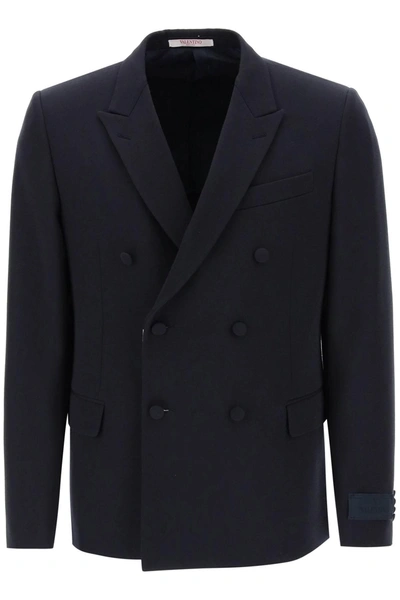 Shop Valentino Garavani Half Lined Double Breasted Jacket