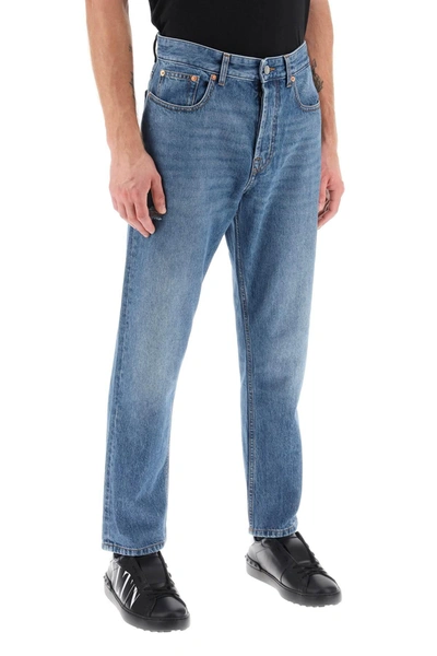 Shop Valentino Garavani Tapered Jeans With Medium Wash