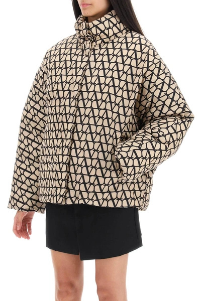 Shop Valentino Garavani Toile Iconographe Oversized Puffer Jacket