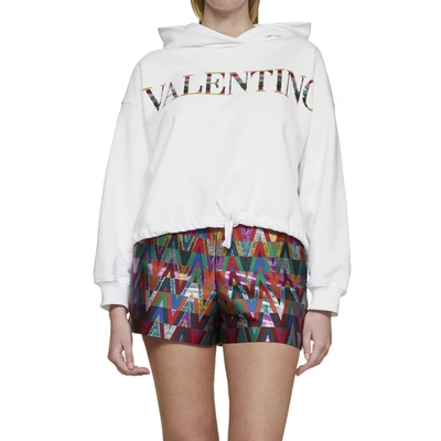 Shop Valentino Cotton Logo Sweatshirt