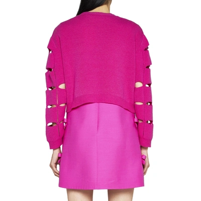 Shop Valentino Cut Out Wool Sweater