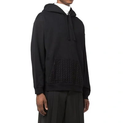 Shop Valentino Knitted Hooded Sweatshirt