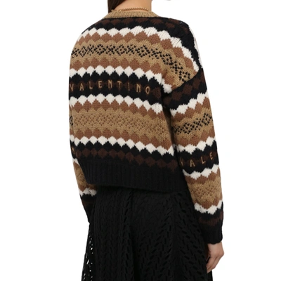 Shop Valentino Logo Wool Sweater