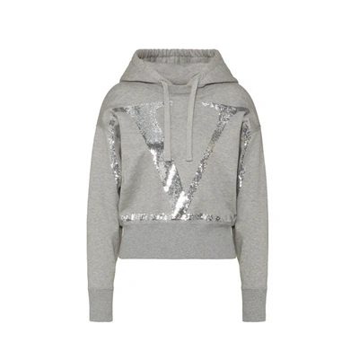 Shop Valentino V Logo Print Sweatshirt