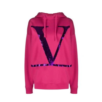 Shop Valentino V Logo Print Sweatshirt