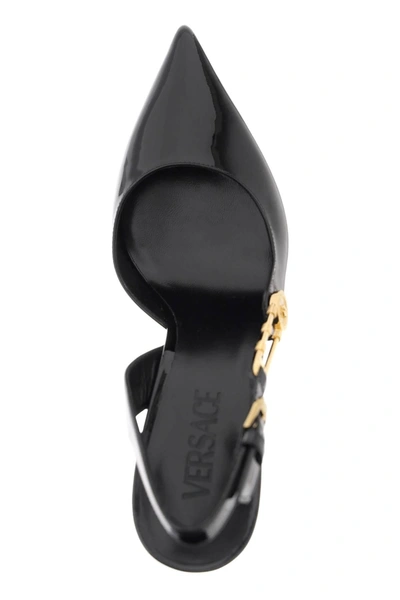 Shop Versace 'safety Pin' Slingback Pumps