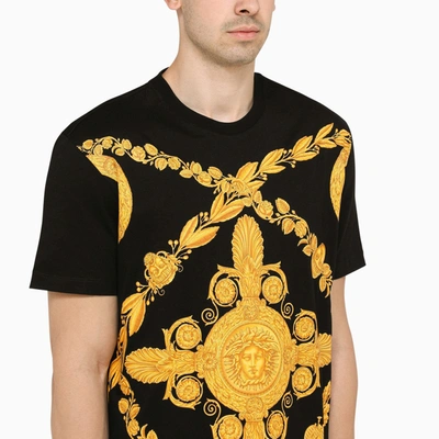 Shop Versace Baroque Mask Black/gold T Shirt