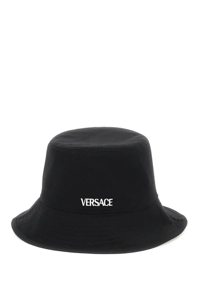 Shop Versace Embroidered Bucket Hat