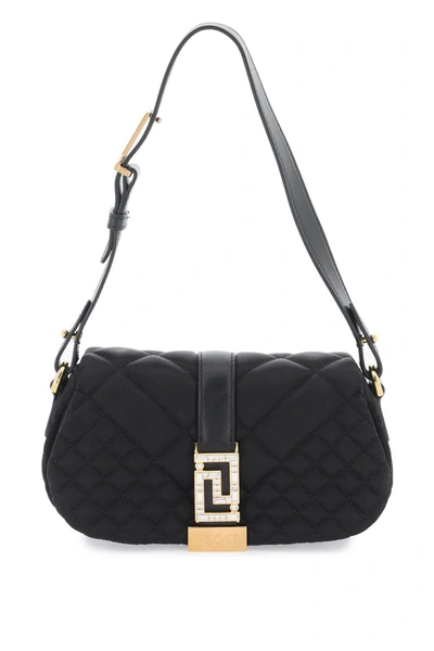 Shop Versace Greca Goddess Satin Mini Bag
