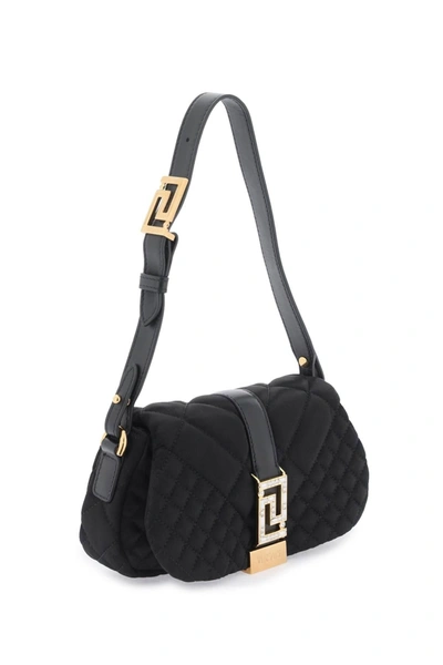 Shop Versace Greca Goddess Satin Mini Bag