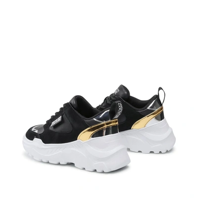 Shop Versace Jeans Couture Leather And Suede Sneakers