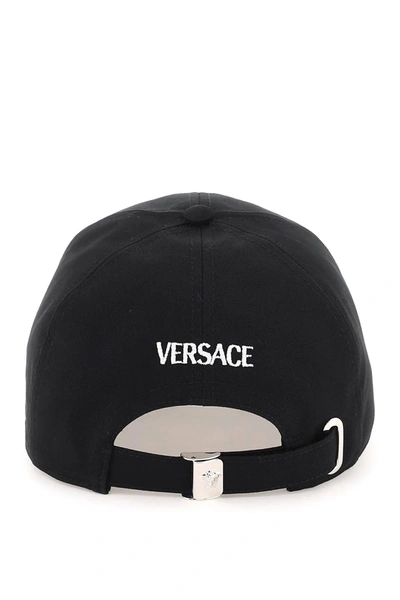 Shop Versace Logo Embroidery Baseball Cap
