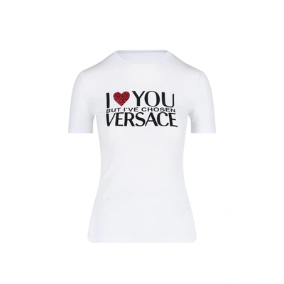 Shop Versace Printed Logo T Shirt