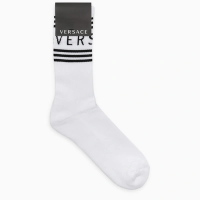 Shop Versace White Sports Socks