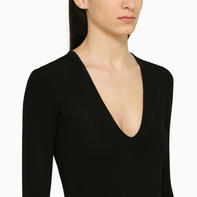 Shop Victoria Beckham Midi Black Dress
